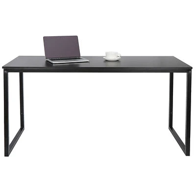 SEGAWE 55" Modern Computer Desk Simple Design Home Office Desk Beside Wall Bedroom