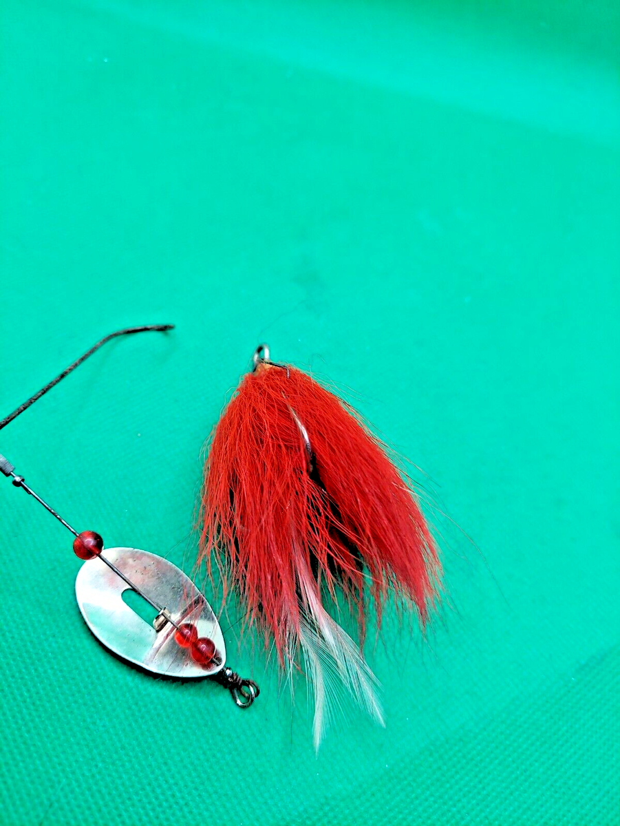 Old lure vintage weedless Deer hair fly and old spinner both great lures. |  eBay