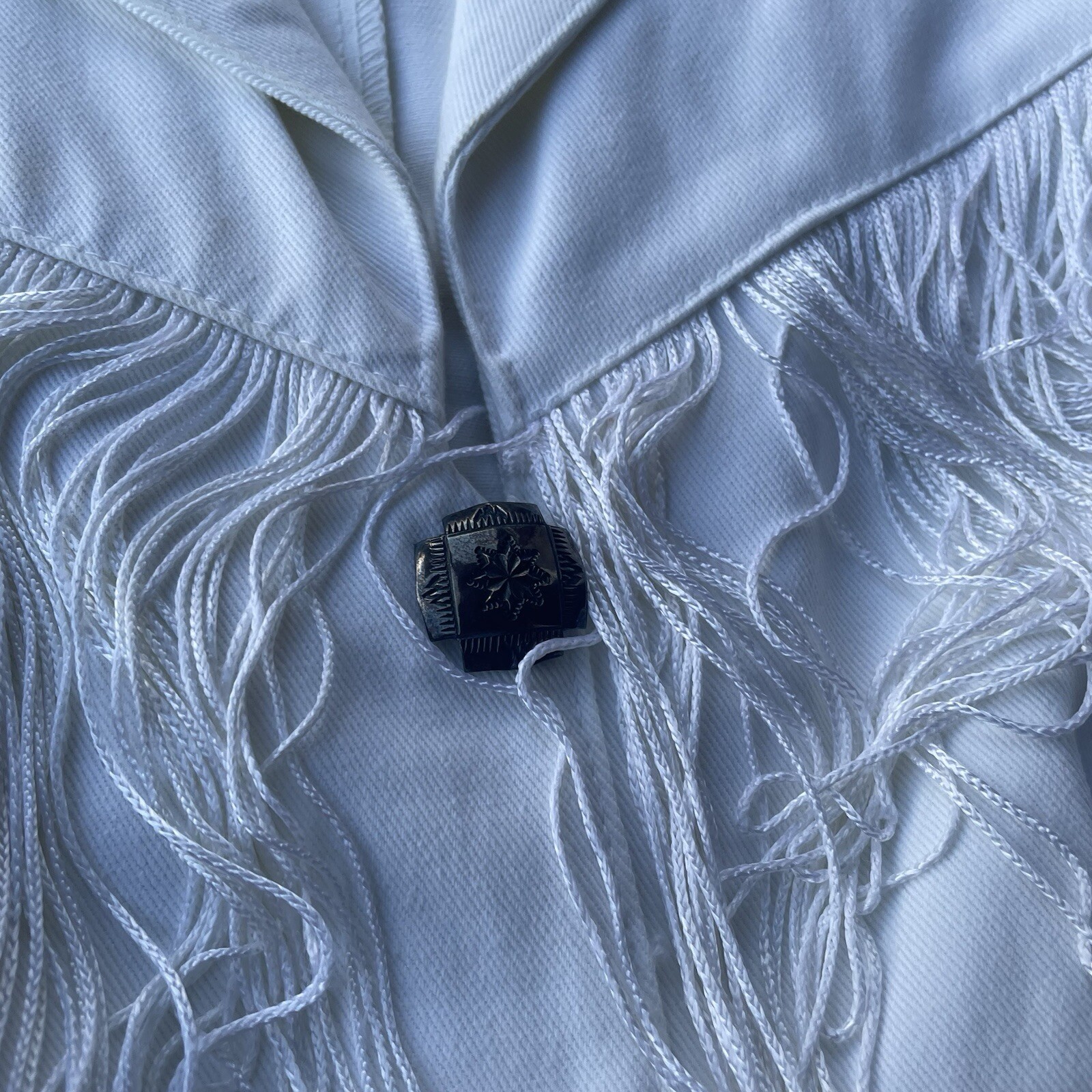 Vtg Panhandle Slim Women’s Fringe Button Up Duster Dress Western USA Made 12 image 5