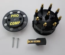 BLACK Ready-To-Run/Pro Billet Replacement Distributor Cap + Rotor PROCOMP SPEEDM