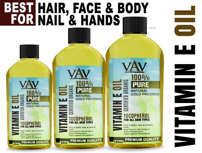 100 % natürliches Vitamin E Öl: Träger für Hautmassage & Aromatherapie Bio UK