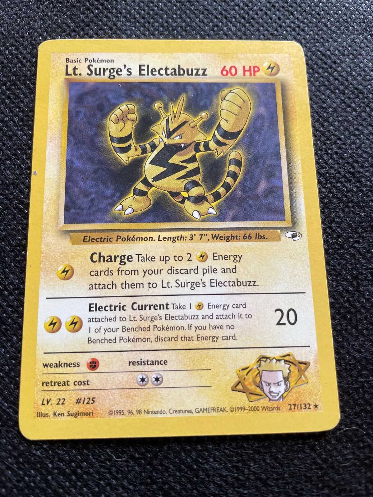 Lt.Surge's Electabuzz Gym Heroes 27/132 Rare NM Pokemon