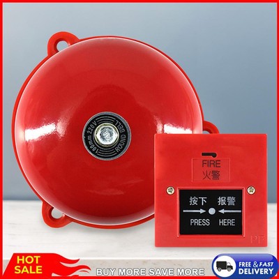 4 Inch Manual Call Point Fire Alarm Resettable Schools Fire Alarm AC 220V 100db