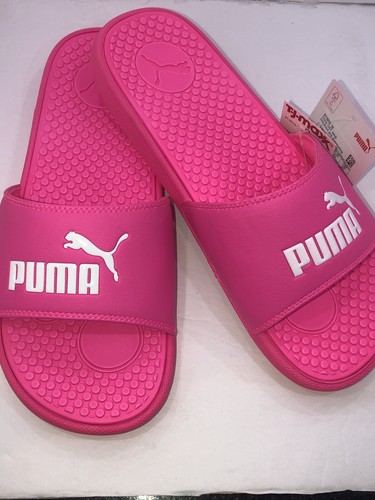 hot pink puma slides