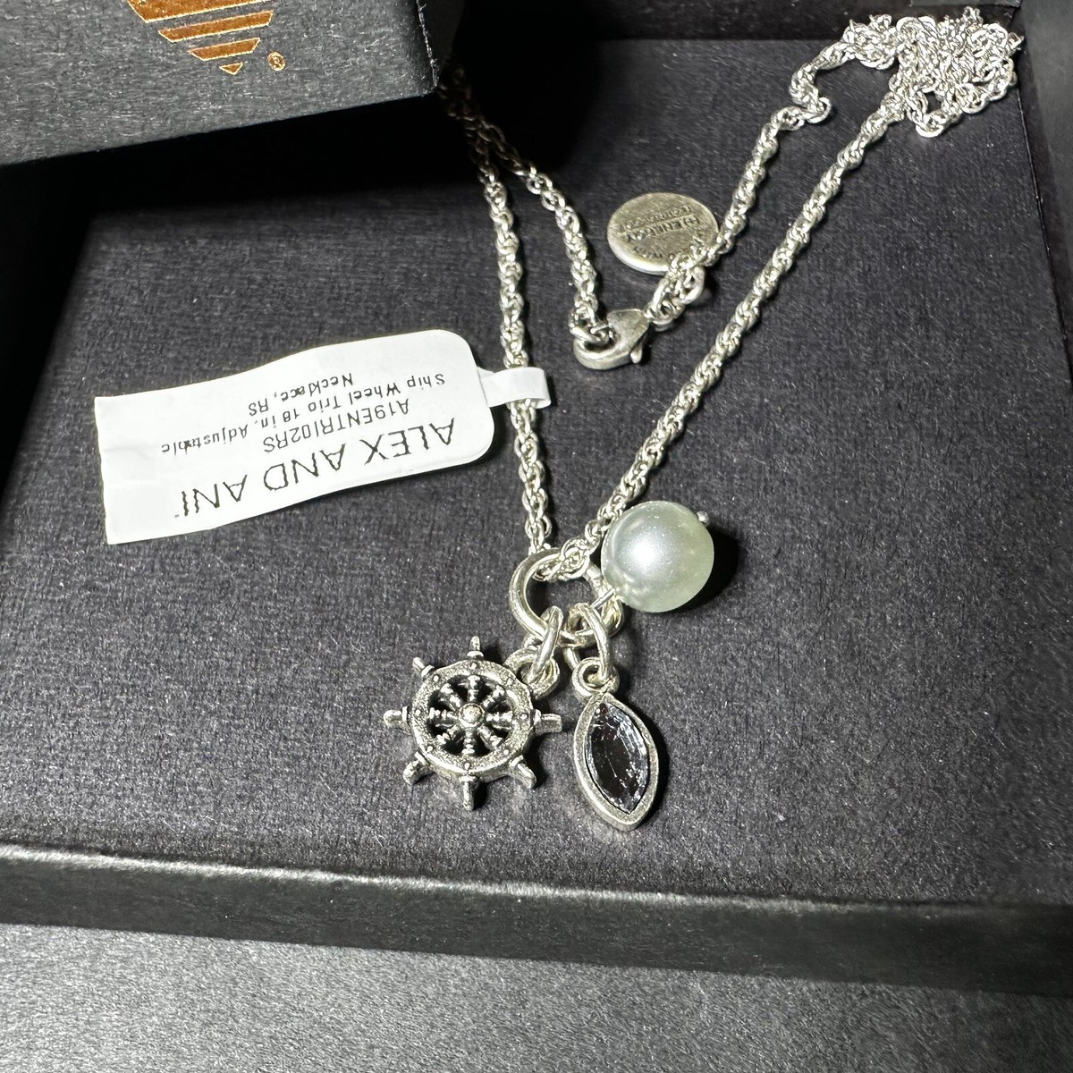 Alex And Ani Ship Wheel Trio Necklace