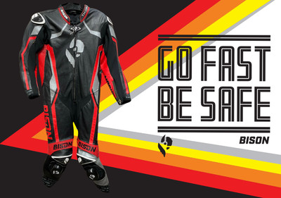 Bison Thor.1 One Piece Cowhide Motorcycle Racing Suit