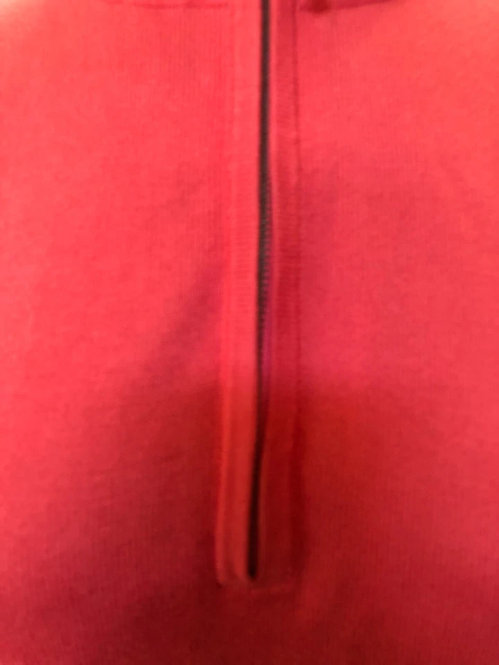 Женский свитер Foxcroft большой хлопковый коралловый пуловер Supima 1/2 на молнии с ложным вырезом - Изображение 3 из 4