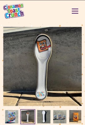 Cinnamon Toast Crunch x Braille Skateboarding Spoon Skateboard Deck Rare