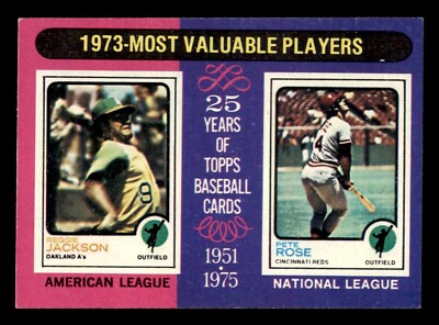 1975 Topps Baseball #211 1973 MVP's Jackson Rose EX *d2
