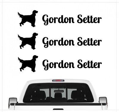 Gordon Setter Black Aufkleber 3er Set Hundeaufkleber Hundemotiv Hund Folie