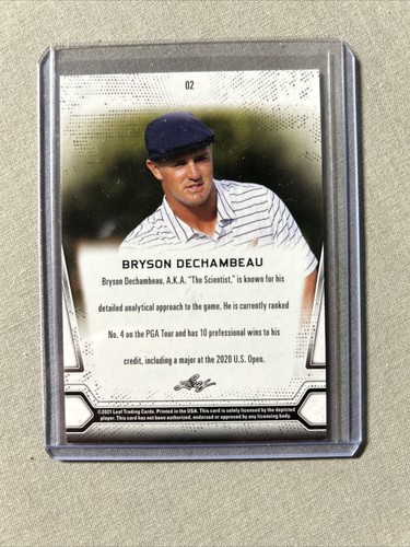 2021 LEAF MULTI SPORT #2 BRYSON DECHAMBEAU LIV Golf PGA Rookie Red Parallel! - Picture 2 of 2