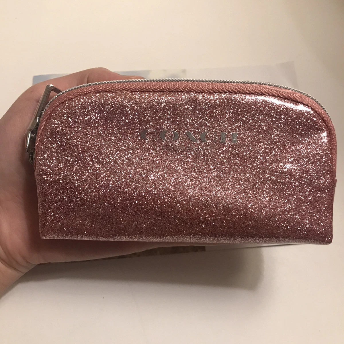 Coach pink deals glitter purse