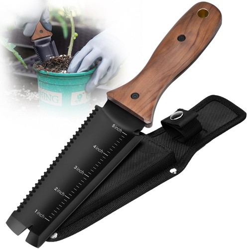 Hori Hori Gartenmesser, Gartengeräte mit Scheide, 6" Edelstahlklinge mit...