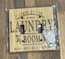 Dual Light Switch Cover For Laundry Room 