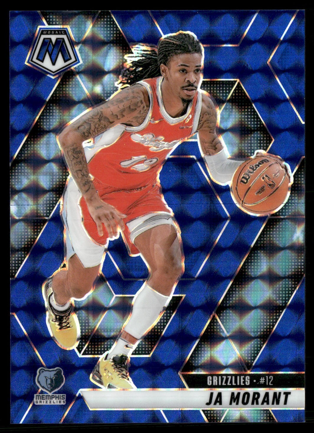 2024-25 Panini Mosaic - Ja Morant #195 Blue Mosaic Prizm /199