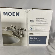 Moen WS84912SRN Banbury 2-Handle Centerset Bathroom Faucet, Brushed Nickel
