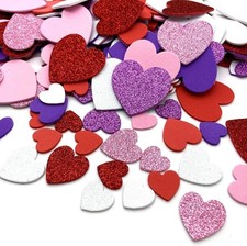 Craft 360pcs Heart Stickers - 3 Sizes 4 Colors - Ideal for Cards Decorations