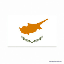 Cyprus Flag Sticker Decal Car Bumper Truck Motorcycle Vinyl 5x3 USA Made