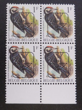 Belgium 1990 Buzin Birds Spotted Woodpecker (MNH) Precancelled Block of 4