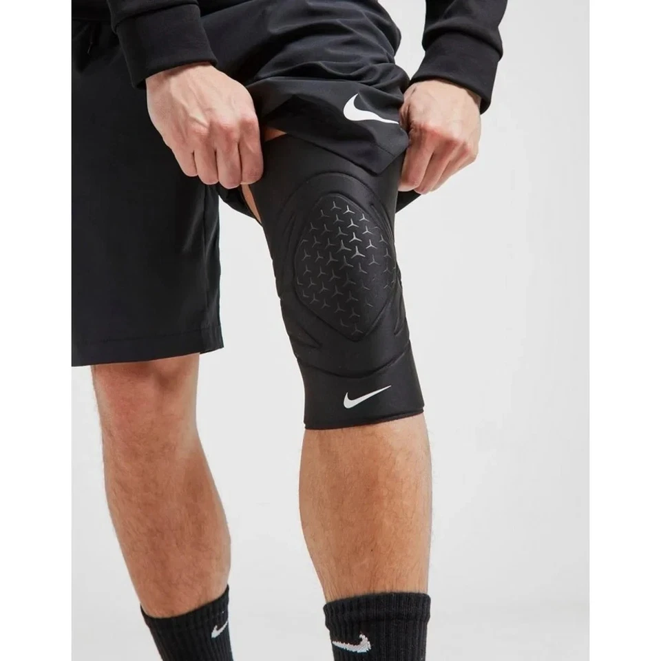 NIKE PRO KNEE SLEEVE CLOSED PATELLA DRI FIT COMPRESSION SUPPORT INJURY BLACK - Image 4 of 4