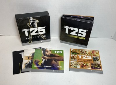 Beachbody Focus T25 Alpha Beta Get It Done Work Out Exercise DVD 9 Disc Set