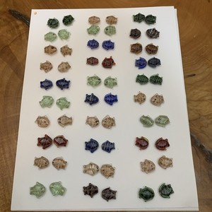 60 Assorted Glass Fish Beads for Jewelry Making Or Crafts