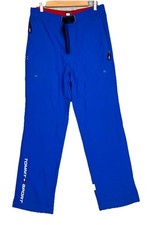 VTG Tommy Hilfiger Pants Mens M Blue Nylon Y2K Spell Out EUC