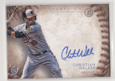 2015 Bowman Inception Christian Walker Rookie Autograph #RA-CW