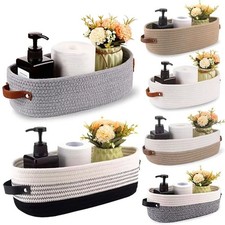 with Handle Woven Storage Baskets  Key Cosmetics Storage
