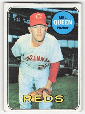 Mel Queen 1969 Topps #81 Cincinnati Reds Pr-Fr Tape