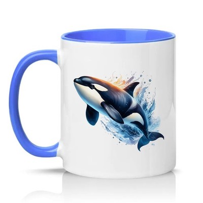Orca Wal Unisex 11 Unzen Keramiktasse Meeresleben Tierliebhaber Geschenk für Sie & Ihn
