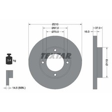 Disque de frein Daihatsu HIJET
