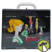 Barbie The Barbie Lunch Kit Vinyl Lunchbox Black 1994 Mattel New