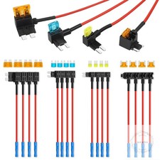 16 Pack 4 Types Fuse Tap, 12V Car Add a Circuit Fuse Tap Kit Upgraded Standard