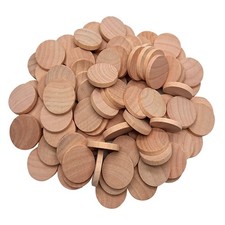 1 Inch Natural Wood Slices Unfinished Round Wood Coins, 200 per Pack  for DI...