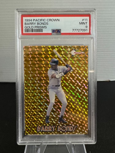 1994 Pacific Crown Barry Bonds #11 Gold Prisms San Francisco Giants PSA 9 MINT