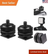 2-Pack Hot Shoe to 1/4 Adapter - Lightweight Aluminum Mounting Solution