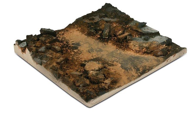Vallejo SC002 - Diorama Base, 14 x 14 cm, Debris Street - New