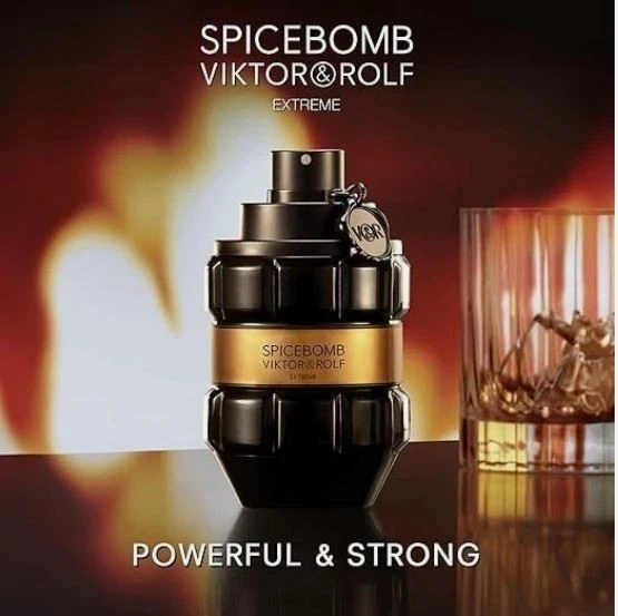Spicebomb Extreme de Viktor & Rolf 3,04 oz Eau De Parfum Colônia Masculina Nova Na Caixa - Imagem 3 de 4