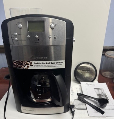 CAPRESSO CoffeeTEAM GS 10 CUP COFFEE MAKER - DEMO MODEL / GRINDER CGS-BS01