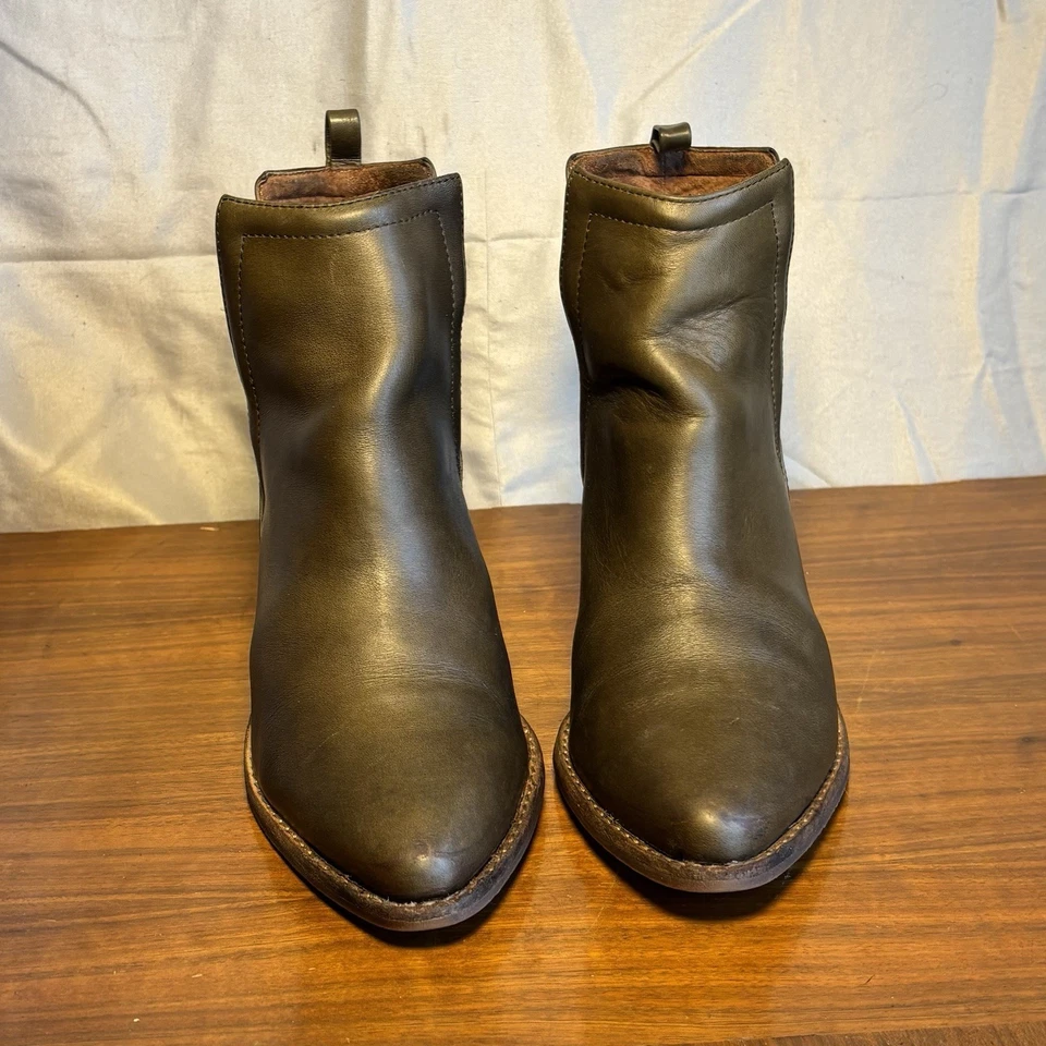 Женские сапоги вестерн Jeffrey Campbell Cromwell оливковая кожа без застежек на лодыжке 7,5 - Изображение 3 из 4