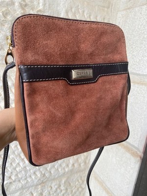 Small OSPREY LONDON Camel brown coffee brown women's crossbody bag