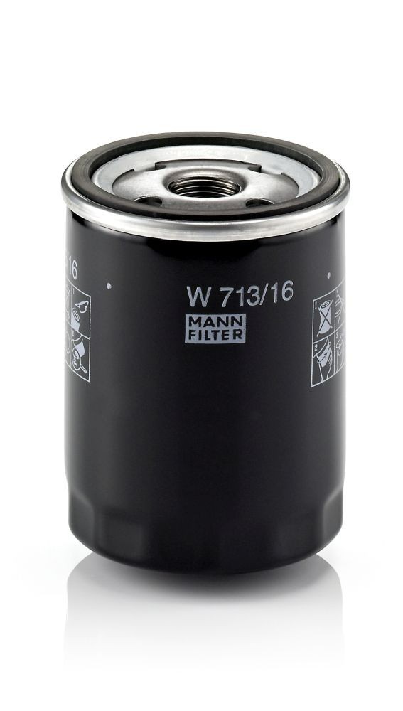 MANN-FILTER Filtro Olio W 713/16 Per Alfa Romeo Autobianchi Citroën Fiat - Immagine 2