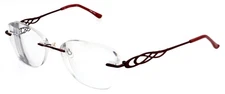 AIRLOCK by MARCHON Sincerity 200 604 53mm Pink Titanium Rimless Eyeglasses Frame