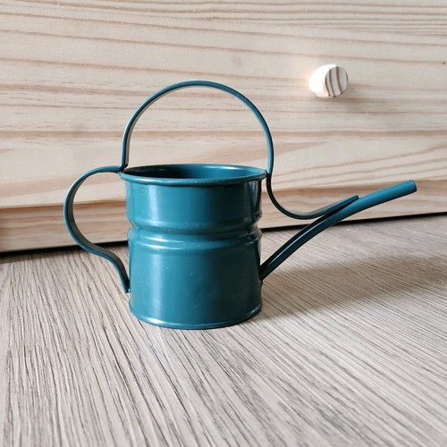 Home Interiors Metal Watering Can Vase Planter Rustic Primitive Decor 5.25" - Picture 2 of 10