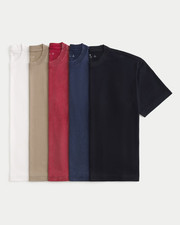 Hollister Boxy Heavyweight Crew T-Shirt 5-PackNo Import Fees