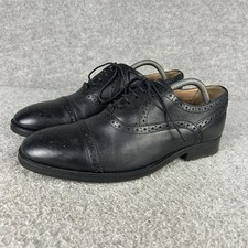 Ted Baker Leather Brogues Formal Shoes Mens UK 9 EU 43 Black Lace Rubber Oxford