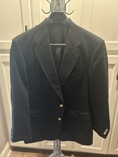 Stafford Jacket Blazer Mens Polyester Wool Blend Gold Button Blazer