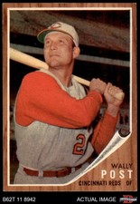 1962 Topps #148 Wally Post Green Tint Reds RARE VARIATION 6.5 - EX/MT+