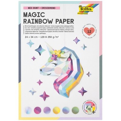 Folia Magic Rainbow Paper 24x34cm 12 Blatt